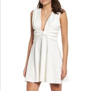 Row A deep v skater dress